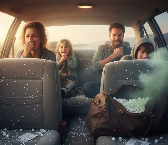 get moth ball smell out of car interior