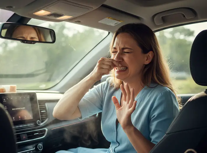 mothball smell in car