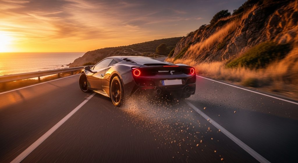 car accelerates suddenly