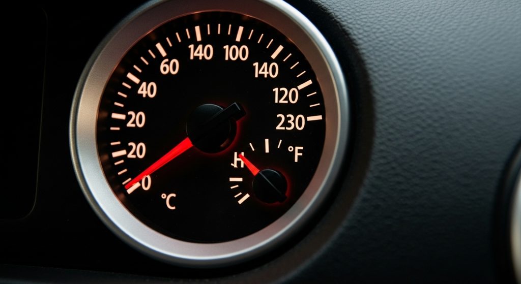 car temperature gauge going up and down